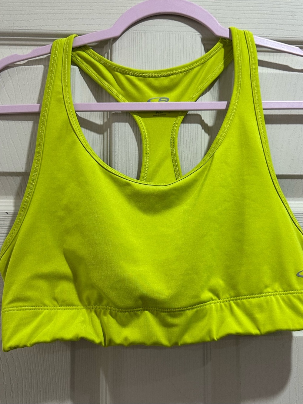 Champion Neon Yellow Racerback Sports Bra - High Visibility Activewear